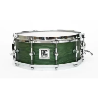 Caja de batería Ash 14x5.5 con aros die cast verde matt B1455