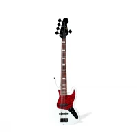 Bajo Jazz Tipo Fender 5 cuerdas Blanco con Pickguard Blast PJBASS5-WH