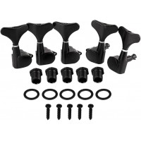 Set Clavijeros Negros de Bajo 5 Eléctrico 3 +2 